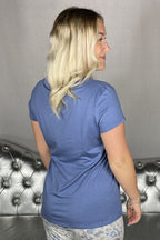 Wiges Women's Bamboo Pyjama Top Blue - Wiges
