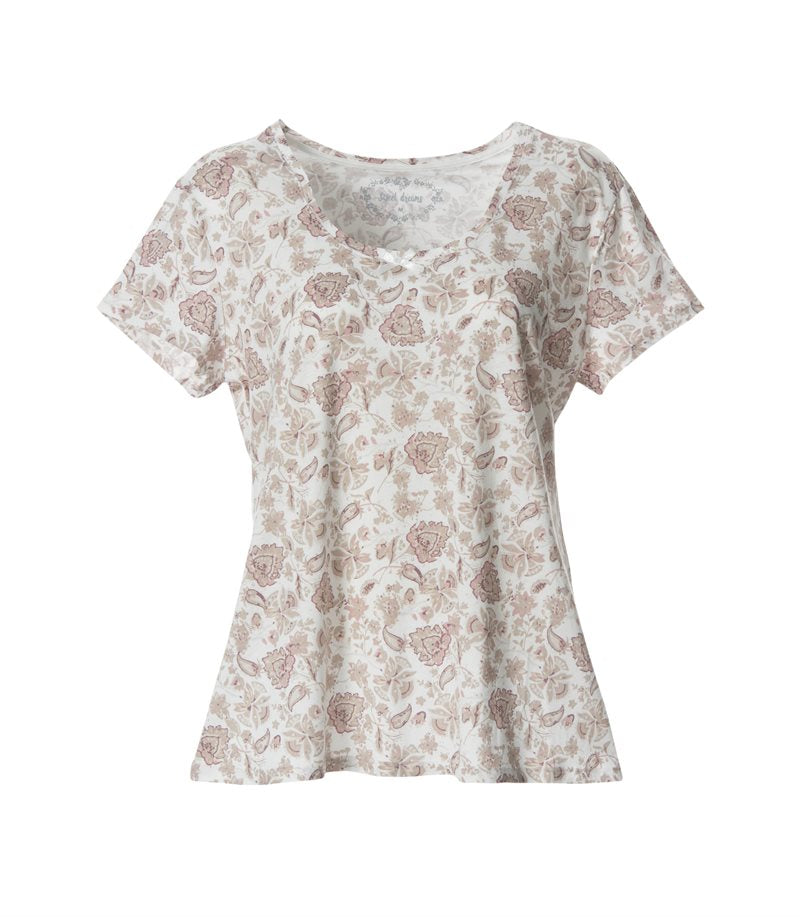 Pyjamastopp Bambu Dam Blommig - Wiges