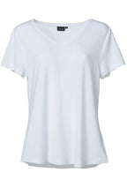 T-Shirt V-ringad Bambu Dam Vit - Wiges