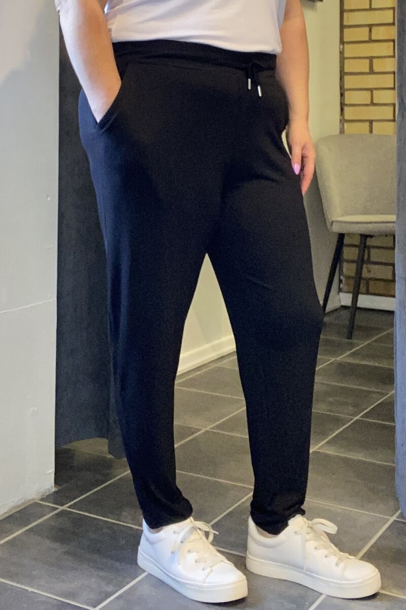 Ladies' Bamboo Jersey Trousers Black Wiges