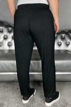 Bamboo Jersey Trousers with Cuffs Black Women - Wiges
