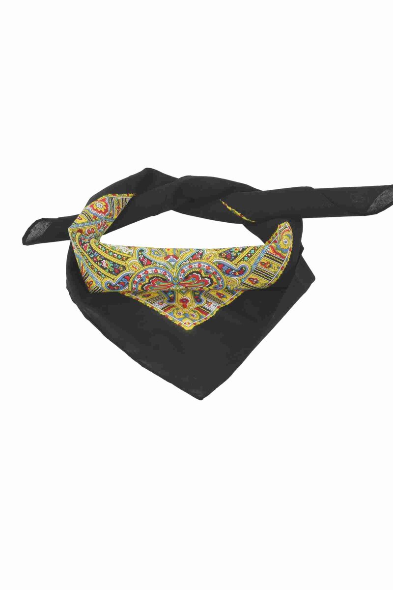 Bandana Scarf Women's Black Woodstock