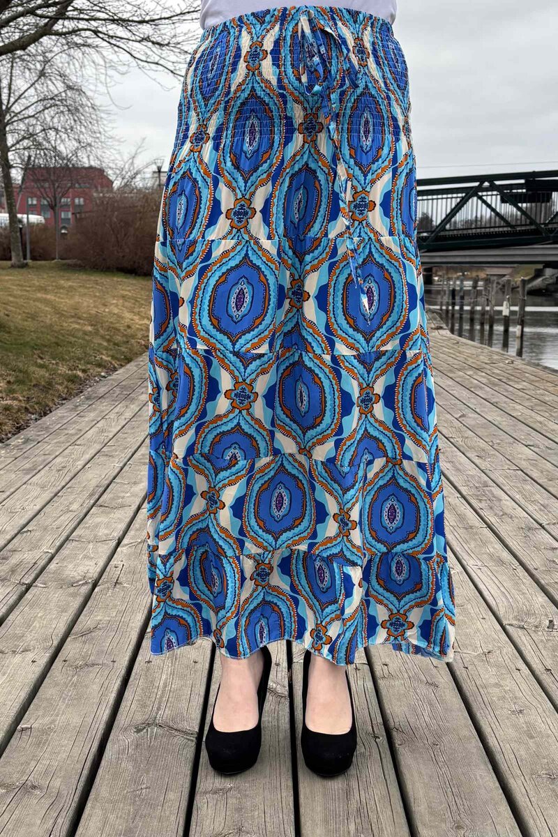 YU YI Fashion Ember Kjol Dam Blue DH MODE