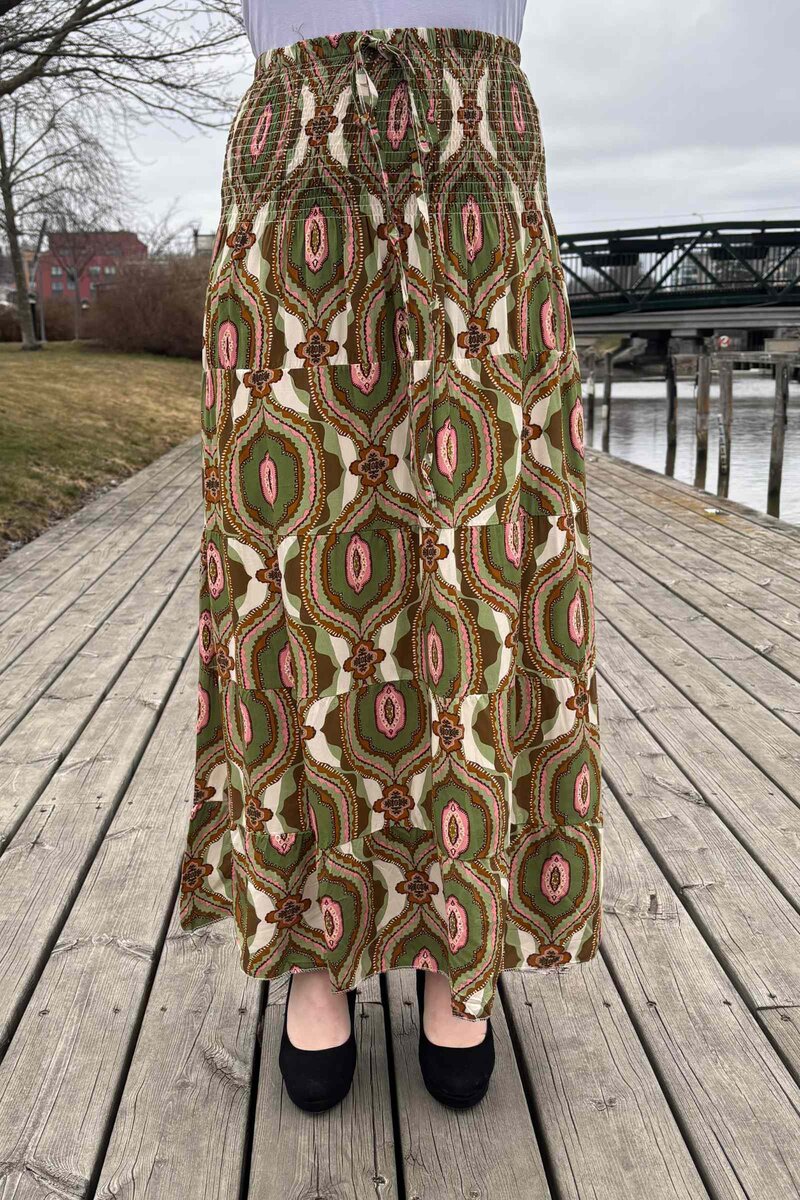 YU YI Fashion Ember Skirt Women Green DH FASHION