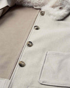 Yanna Jacket with Fur Collar Women Moonbeam Melange | Smilebutiken - Freequent