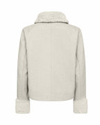 Yanna Jacket with Fur Collar Women Moonbeam Melange | Smilebutiken - Freequent