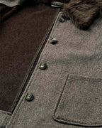 Yanna Jacket with Fur Collar Women Morel Melange | Smilebutiken - Freequent