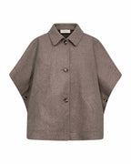 Yanna Poncho Women Morel Melange | Smilebutiken - Freequent