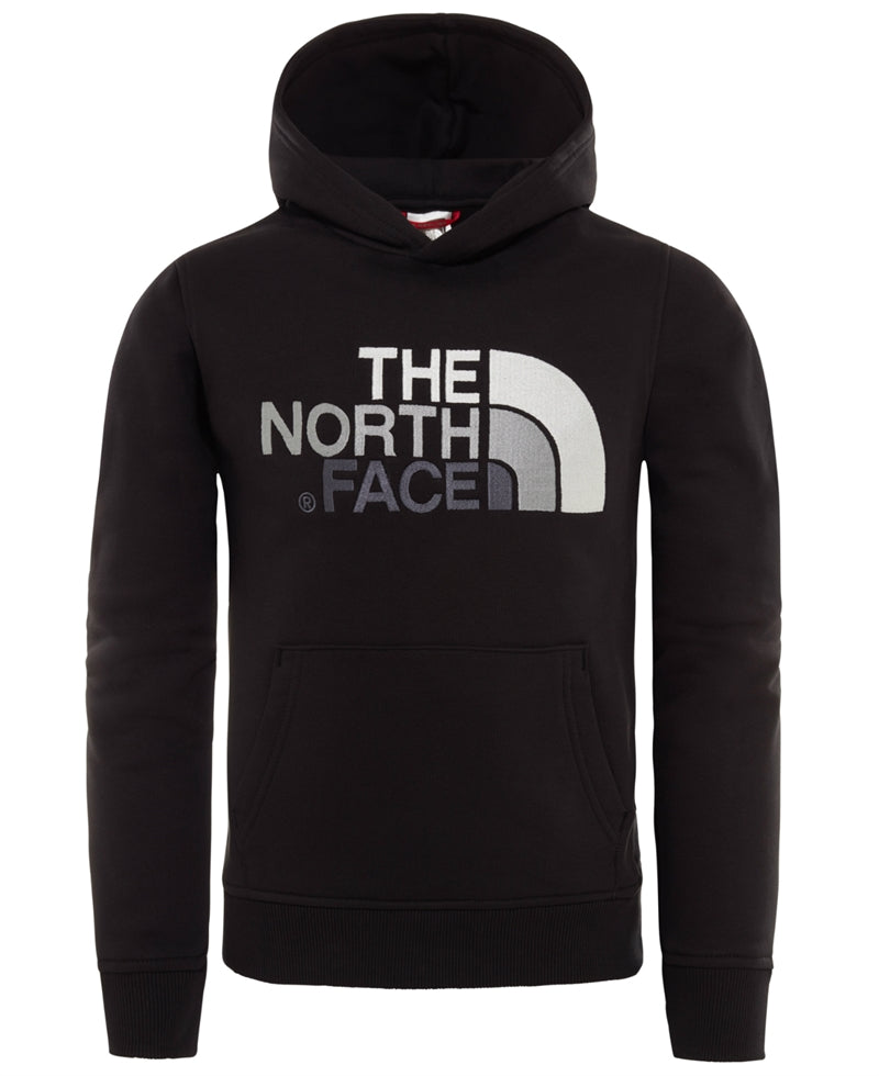 Youth Drew Peak Hoodie Black Mid Grey Junior The North Face