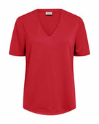 Yr Short Sleeve Blouse Women True Red | Smilebutiken - Freequent