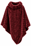 Yvette Poncho Dam Vinröd Bordeaux | Smilebutiken - Caramelle Fashion