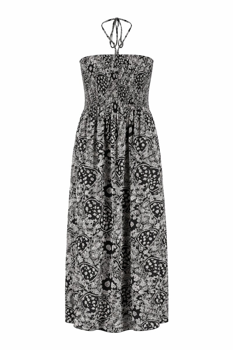 Noelia Dress Women Black Paisley Z-One