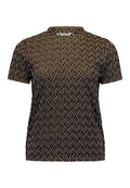 Adora Short Sleeve Blouse Women Black Offwhite Zabaione