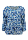 Andorra Rundhalsad Blus Dam Blue Zabaione