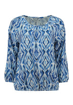 Andorra Rundhalsad Blus Dam Blue Zabaione
