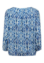 Andorra Rundhalsad Blus Dam Blue Zabaione