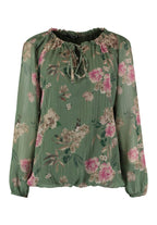Open Blouse Ladies Green Zabaione