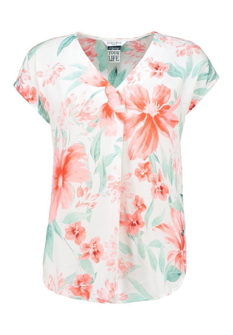 Betty Kortärmad Blus Dam Flowers Zabaione