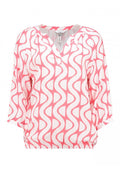 Cornelia Blus Dam Peach White Zabaione