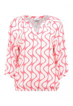 Cornelia Blus Dam Peach White Zabaione