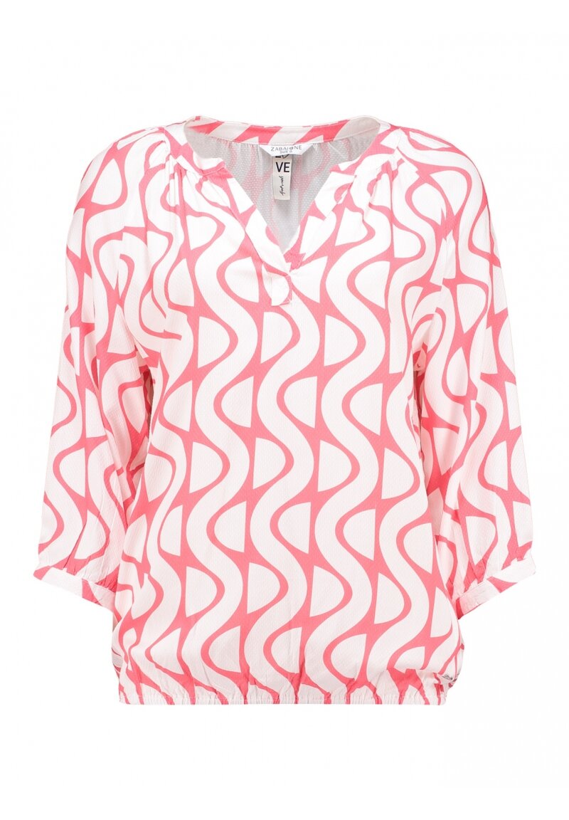 Cornelia Blouse Women Peach White Zabaione