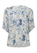 Elara Blouse Women Blue Flower - Zabaione