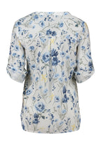Elara Blouse Women Blue Flower - Zabaione