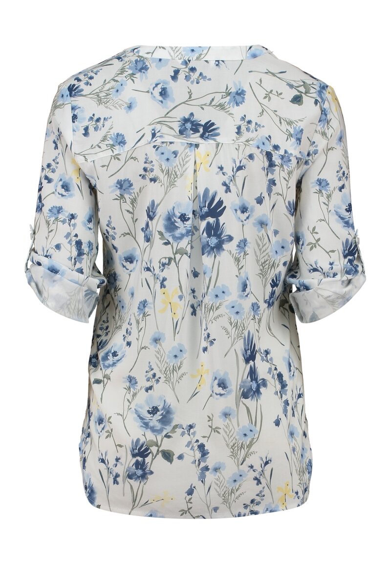 Elara Blouse Women Blue Flower - Zabaione