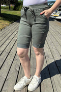 Fernandi Stretch Shorts Dam Khaki Zabaione