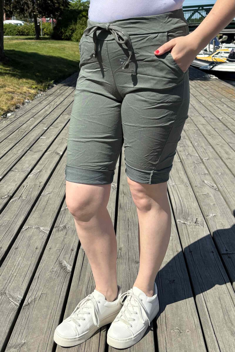 Fernandi Stretch Shorts Dam Khaki Zabaione