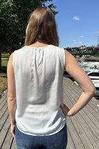 Jules Short Sleeve Top Women White Zabaione