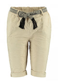 Kaira Stretch Shorts Women Beige Zabaione