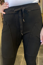 Lou Ankle Pants Women Black Zabaione