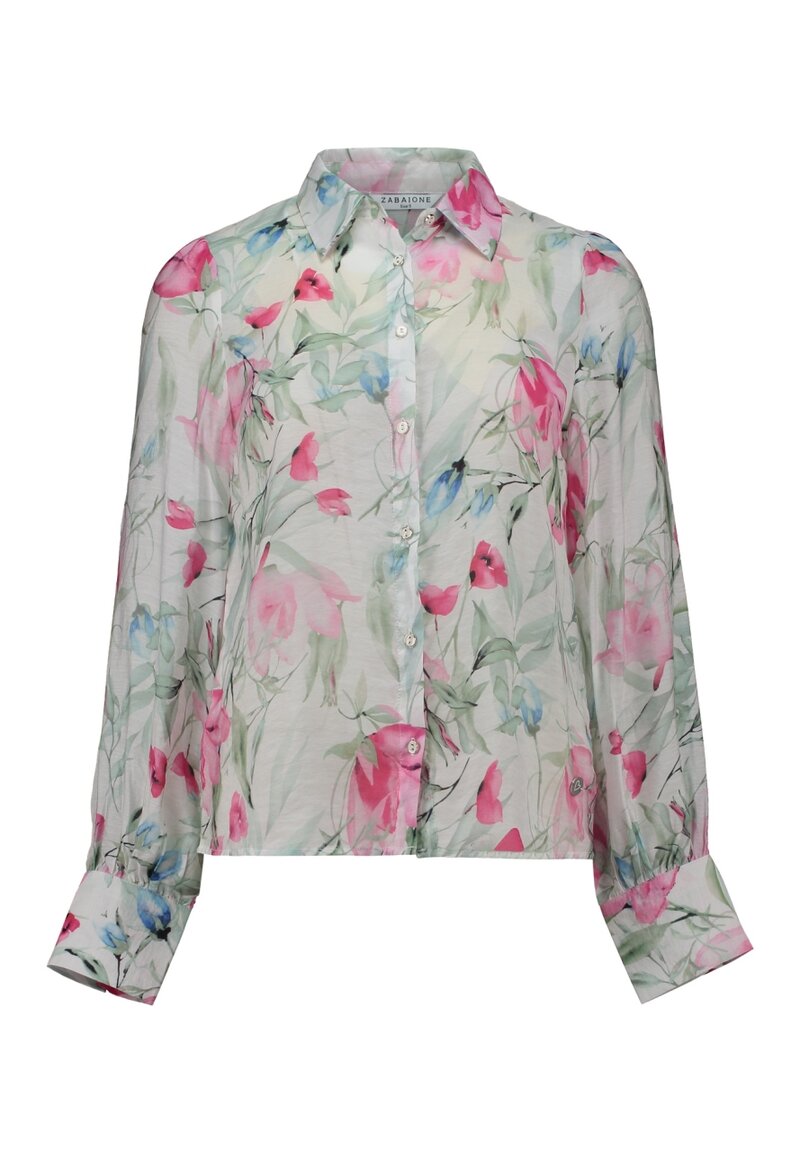 Maui Blommig Skjortblus Dam Offwhite Zabaione