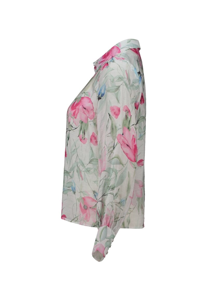 Maui Blommig Skjortblus Dam Offwhite Zabaione
