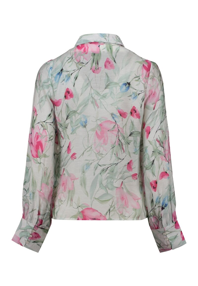Maui Blommig Skjortblus Dam Offwhite Zabaione