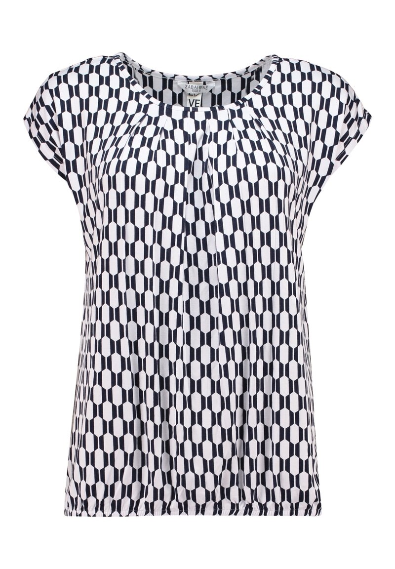 Minou Top Women White Navy Zabaione