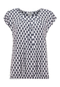 Minou Top Women White Navy Zabaione