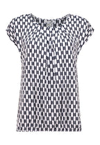 Minou Top Women White Navy Zabaione