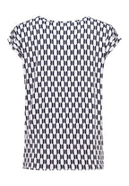 Minou Top Women White Navy Zabaione