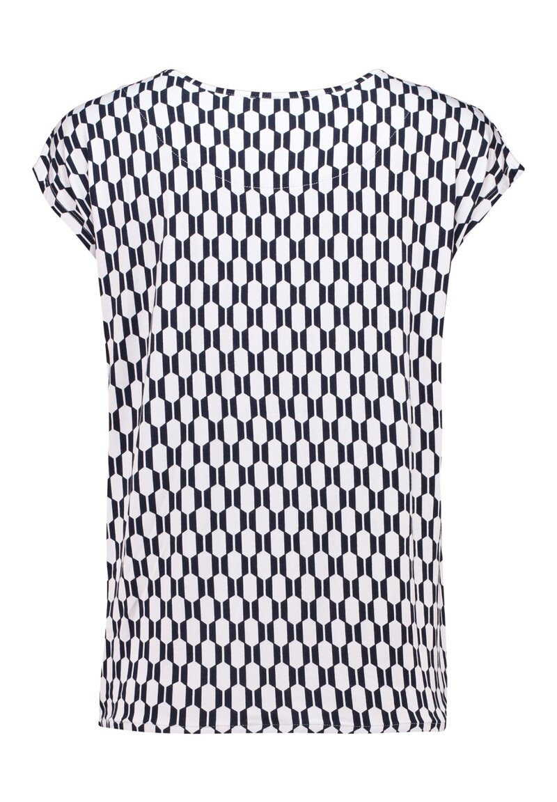 Minou Top Women White Navy Zabaione