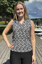 Sara Short-Sleeved Top Women Black Zabaione