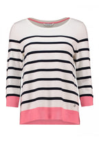 Savanna Pullover Women Navy Stripe Zabaione