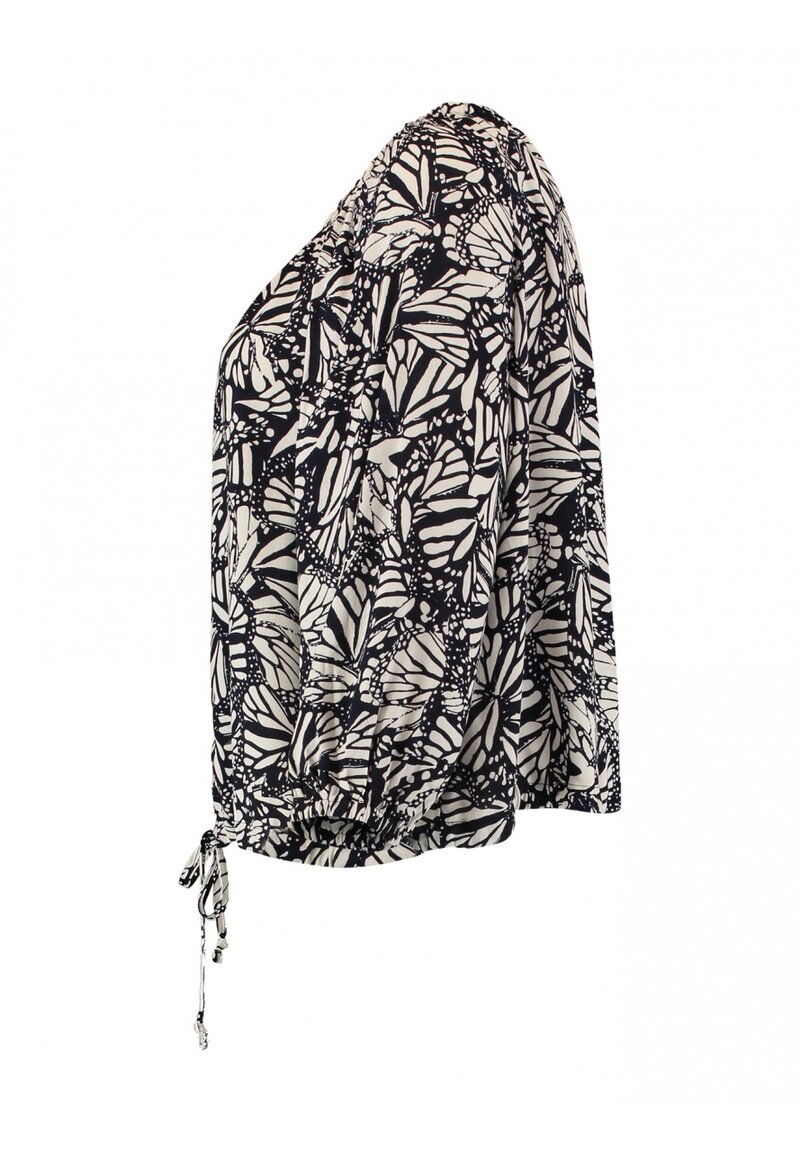 Xia Blouse Ladies Navy OffWhite Zabaione