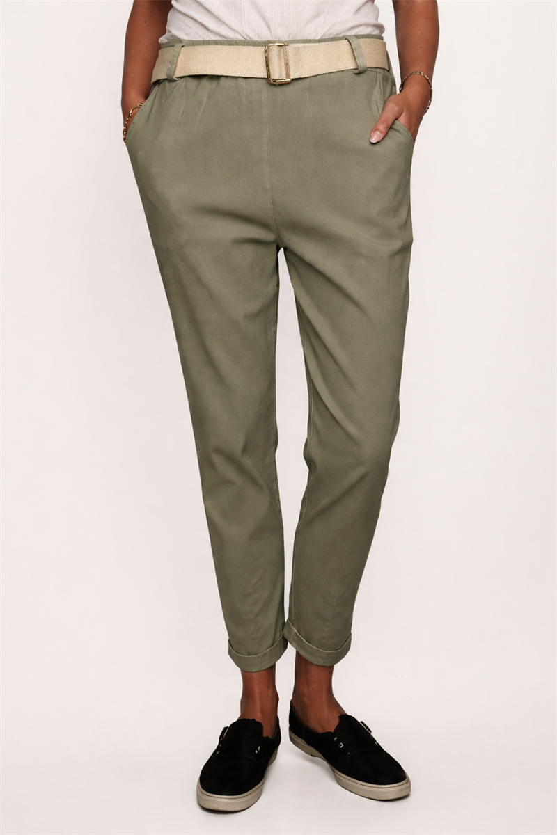 Zariah Ankelbyxa Dam Khaki Chica London | Smilebutiken - Caramelle Fashion