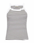 Zia Randigt Linne Dam Coffee Bean With Brilliant White | Smilebutiken - Freequent