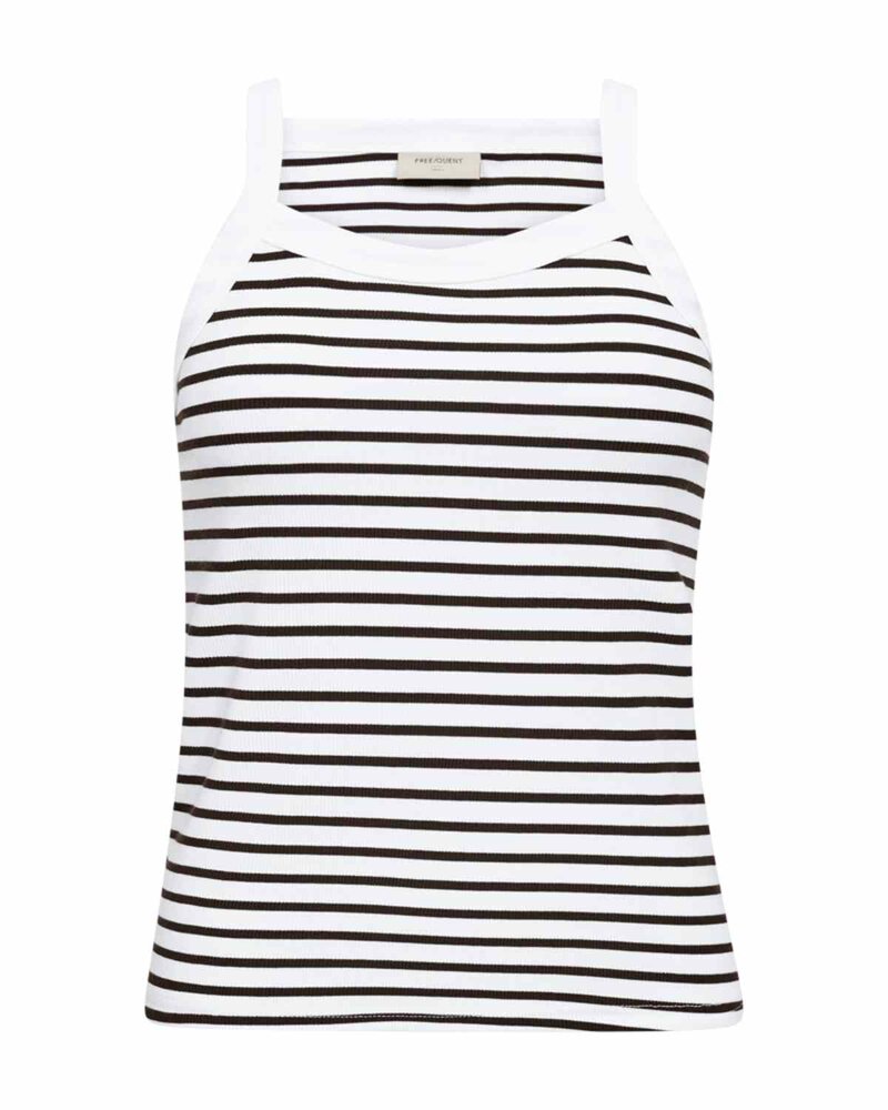 Zia Randigt Linne Dam Coffee Bean With Brilliant White | Smilebutiken - Freequent