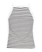 Zia Randigt Linne Dam Coffee Bean With Brilliant White | Smilebutiken - Freequent