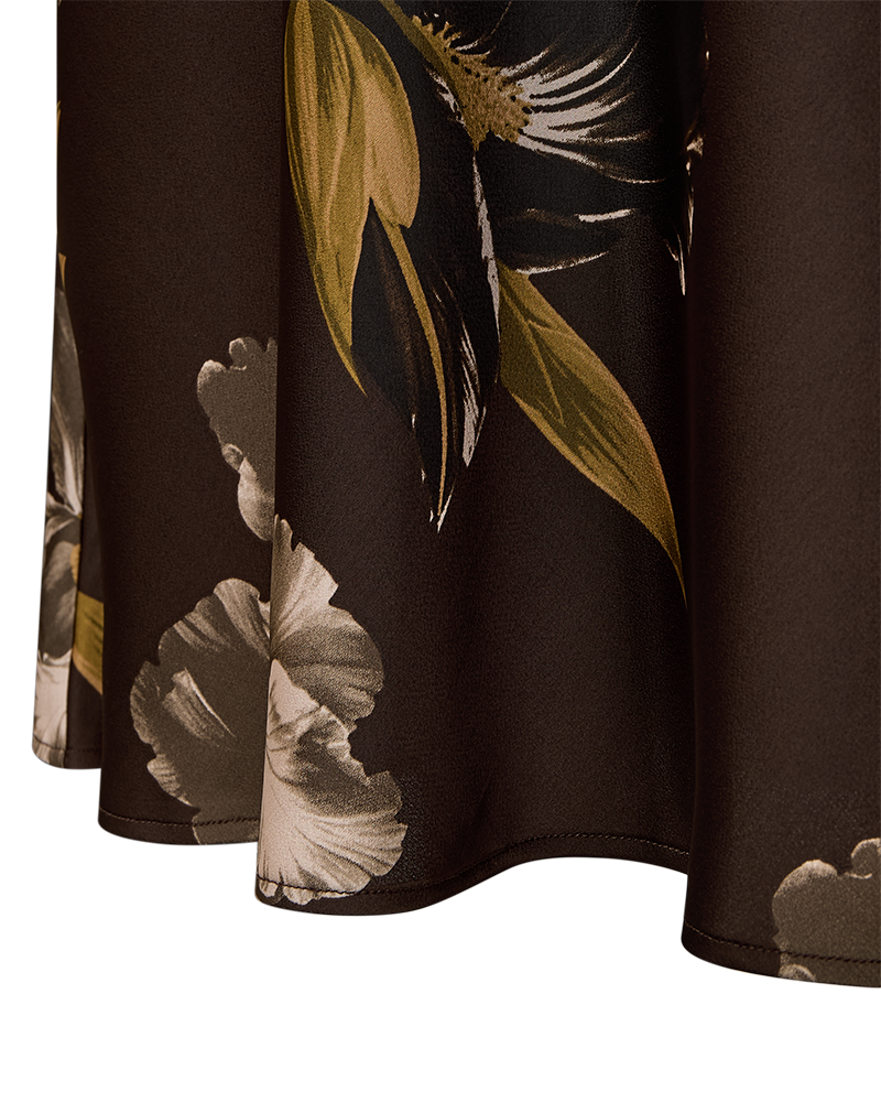 Zila Lång Kjol Dam Brun Mole w Desert Taupe | Smilebutiken - Freequent