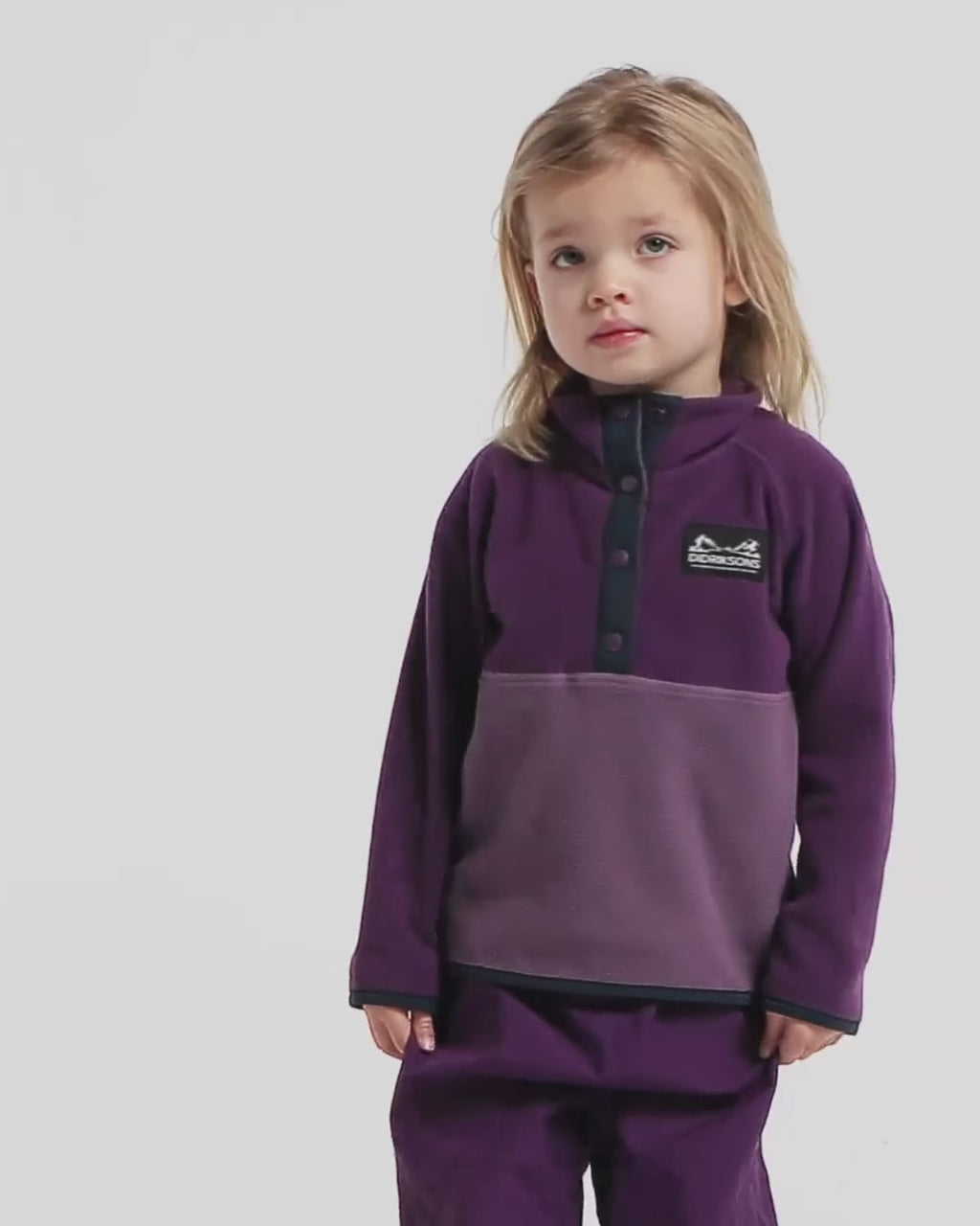Monte Fleecetröja Barn Lila Northen Purple | Smilebutiken - Didriksons